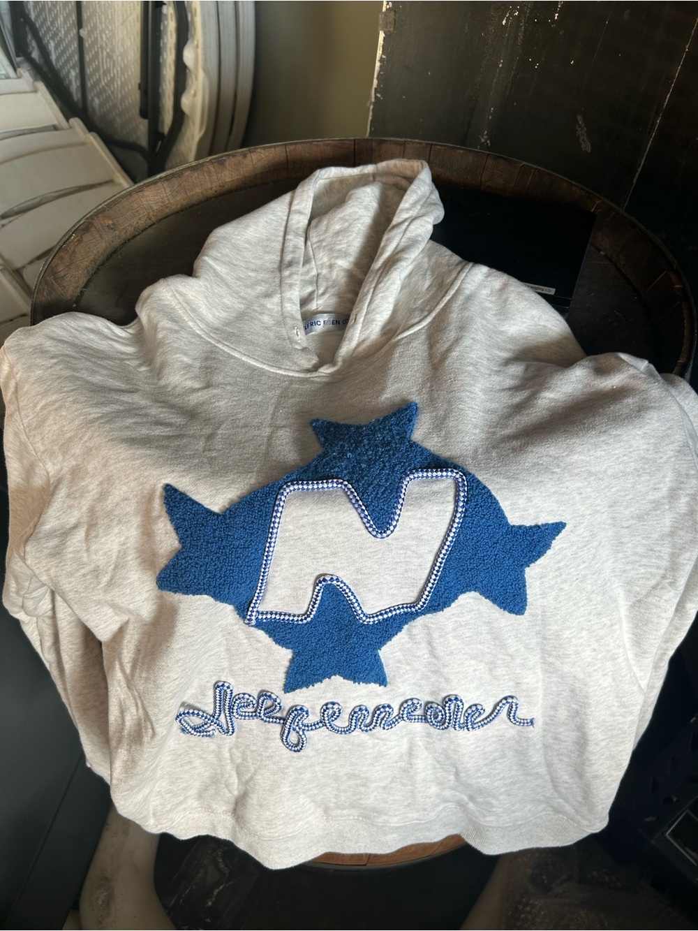 AELFRIC EDEN STELLARIS EMBROIDERED HOODIE size small as is